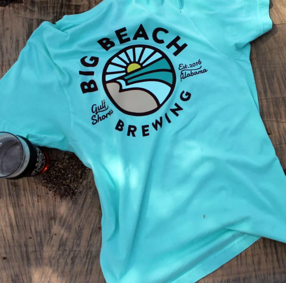 Big Beach Brewing Comfort Colors Chalky Mint Logo Tee